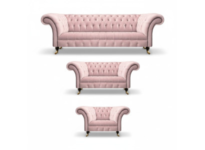 Living Room Luxury Complete Set New Couches Armchair Chesterfield Sofas Upholstered Furniture