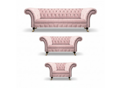 Living Room Luxury Complete Set New Couches Armchair Chesterfield Sofas Upholstered Furniture