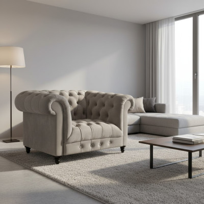 Chesterfield armchair living room upholstered furniture seating upholstered armchair new furnishing