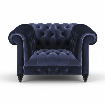 New armchair upholstered furniture seat textile living room furnishing Chesterfield