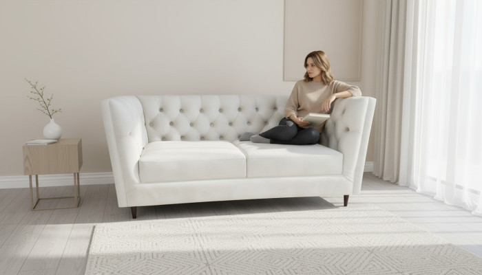 Living room sofa two-seater couch leather sofas upholstered furniture Chesterfield set