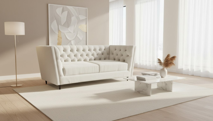 Living room sofa two-seater couch leather sofas upholstered furniture Chesterfield set