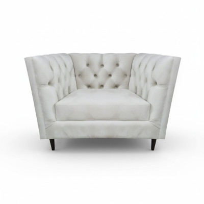 Luxury Armchair Living Room Upholstered Furniture Leather Seat Furniture Chesterfield New