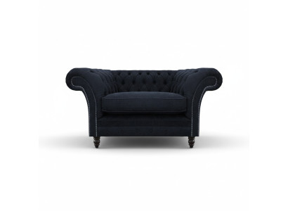 Living room blue designer armchair Chesterfield upholstered armchair furnishing
