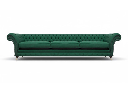 Living room sofa three-seater couch fabric material furnishings luxury Chesterfield