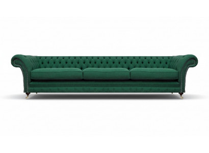Living room sofa three-seater couch fabric material furnishings luxury Chesterfield