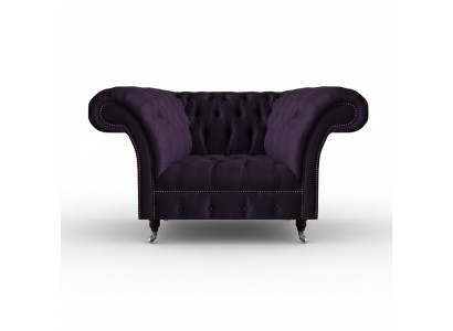 Upholstered Furniture Luxury Armchair Upholstered Seat Living Room Couch Purple Furniture Chesterfield