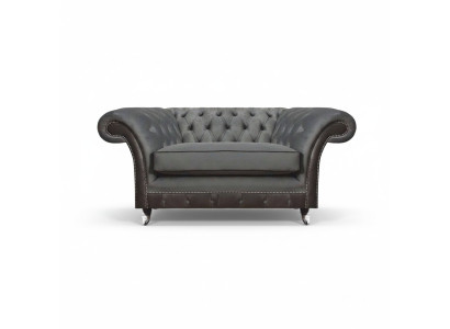 Gray upholstered furniture armchair designer furnishings living room new Chesterfield