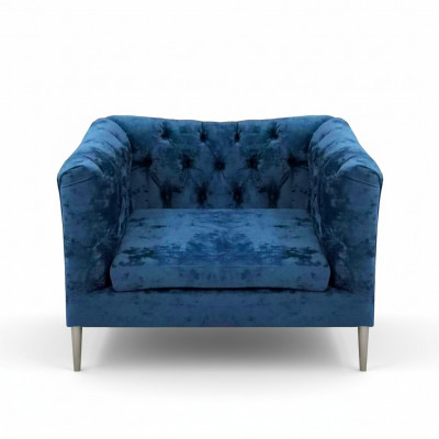 Upholstered Furniture Blue Chesterfield Armchair Living Room Modern Upholstered Seat
