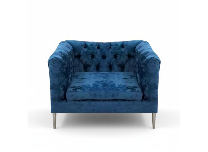 Upholstered Furniture Blue Chesterfield Armchair Living Room Modern Upholstered Seat