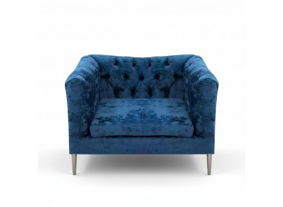 Upholstered Furniture Blue Chesterfield Armchair Living Room Modern Upholstered Seat