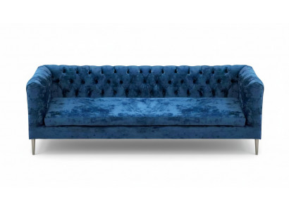 Modern upholstered furniture sofa three-seater couch furnishing Chesterfield fabric textile