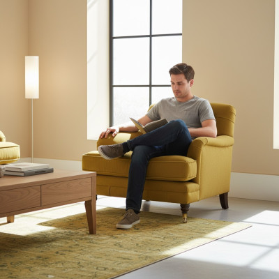 Chair New Fabric Textile Furniture Seat Upholstery Furniture Interior Couch Chesterfield