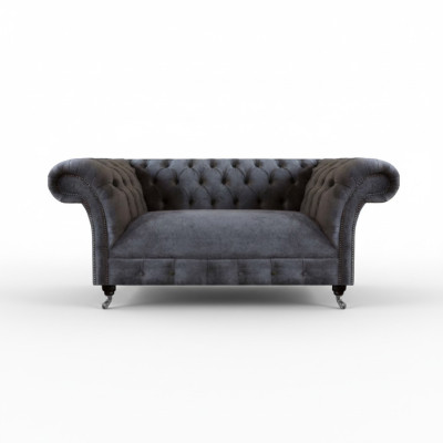 Luxury Sofa Two-Seater Couch Upholstered Furniture Living Room Gray Sofas Chesterfield