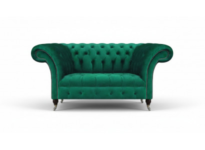 Chesterfield Sofa Two-Seater Couch Green Furniture Living Room Upholstered Sofa