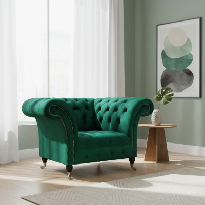 Luxury furniture armchair Chesterfield living room textile furniture upholstered furniture
