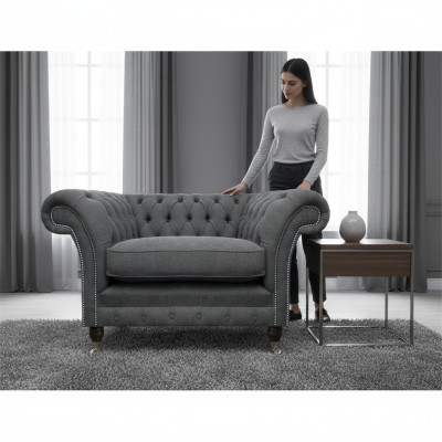 Chesterfield armchair upholstered furniture luxury textile furniture living room Chesterfield