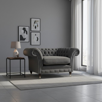 Chesterfield armchair upholstered furniture luxury textile furniture living room Chesterfield
