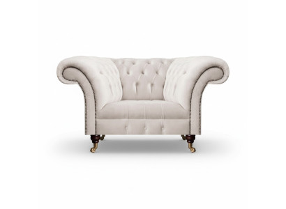 Chair White Textile Fabric Upholstered Seat Furniture Seat Furniture Chesterfield