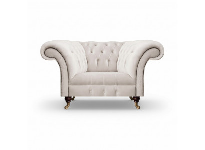 Chair White Textile Fabric Upholstered Seat Furniture Seat Furniture Chesterfield