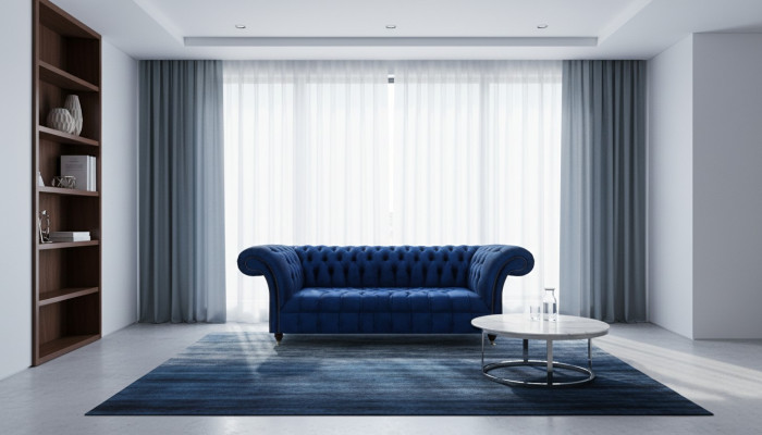 New Modern Two-Seater Sofa Couch Living Room Chesterfield Upholstered Furniture