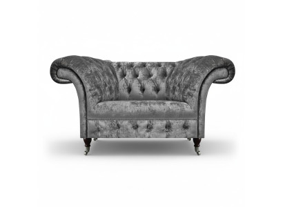 New grey armchair luxury textile upholstered furniture modern chesterfield seat living room