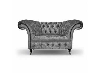 New grey armchair luxury textile upholstered furniture modern chesterfield seat living room