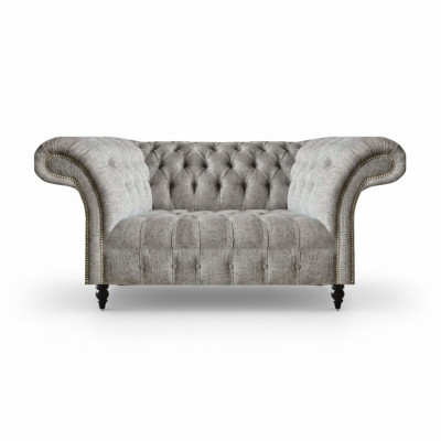 Design sofa couch two-seater gray seating furniture living room furnishing Chesterfield
