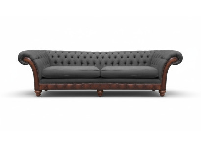 Gray Chesterfield Upholstered Sofa Couch Loveseat Living Room Textile New