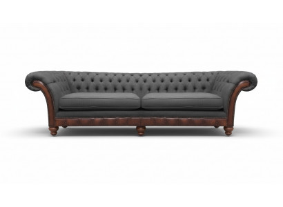 Gray Chesterfield Upholstered Sofa Couch Loveseat Living Room Textile New