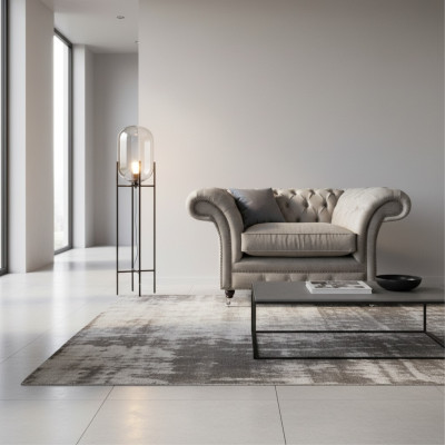 Living room armchair new luxury furniture upholstery seat Chesterfield textile furniture