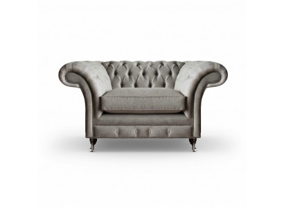 Living room armchair new luxury furniture upholstery seat Chesterfield textile furniture