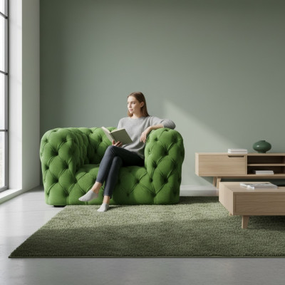 Living room armchair new seating furniture modern chesterfield furnishing