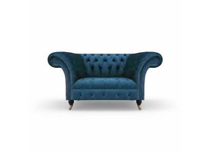 Modern luxury sofa couch two-seater blue Chesterfield textile sofas seating furniture