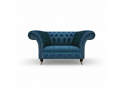Modern luxury sofa couch two-seater blue Chesterfield textile sofas seating furniture