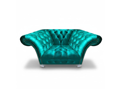 Living room textile armchair new seat Chesterfield seating designer upholstered furniture