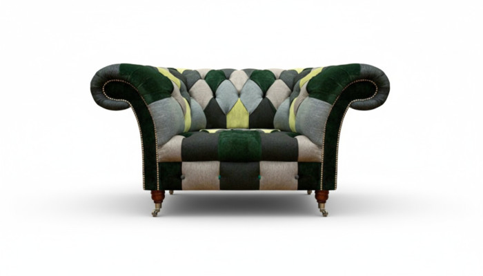 Textile fabric armchair modern furnishing seating upholstered armchair Chesterfield