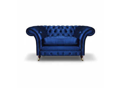 Blue Armchair Modern Chesterfield Seating Luxury Living Room Furniture