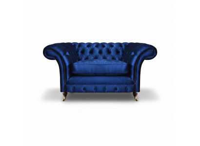 Blue Armchair Modern Chesterfield Seating Luxury Living Room Furniture