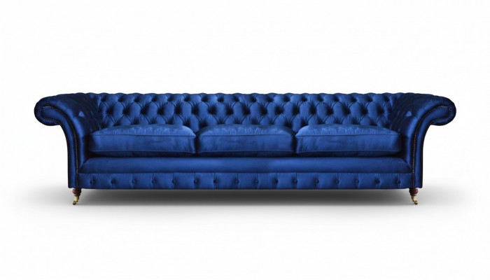 Chesterfield sofa three-seater couch modern seating furniture upholstery fabric