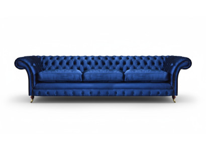 Chesterfield sofa three-seater couch modern seating furniture upholstery fabric