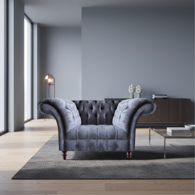 Modern gray living room couch designer two-seater 2-seater fabric sofas