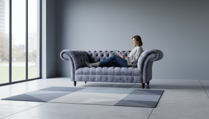 Chesterfield Modern Living Room Fabric Couch Designer Fabric Sofas Furniture