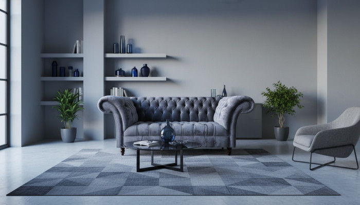 Chesterfield Modern Living Room Fabric Couch Designer Fabric Sofas Furniture