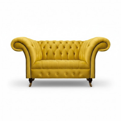 Chesterfield Yellow Couch Living Room Upholstered Sofas Designer Loveseat