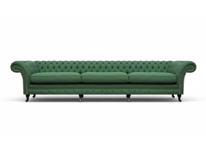 Chesterfield Dark Green Sofa Modern Upholstered 3-Seater Luxury Furniture