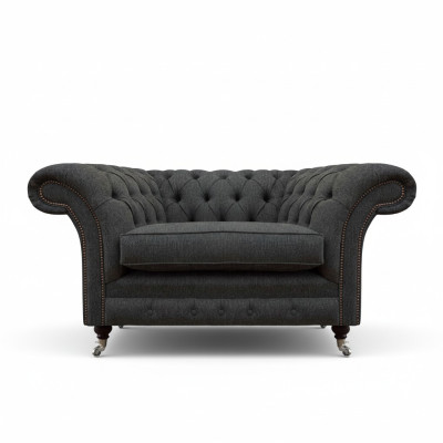 Luxury Chesterfield Armchair Living Room 1-Seater Fabric Living Room Furniture