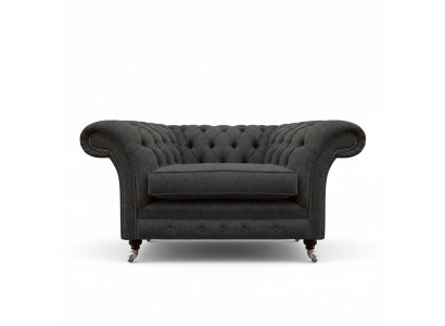 Luxury Chesterfield Armchair Living Room 1-Seater Fabric Living Room Furniture