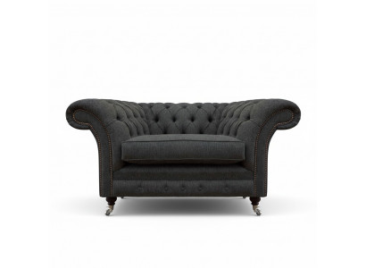 Luxury Chesterfield Armchair Living Room 1-Seater Fabric Living Room Furniture