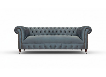 Gray Chesterfield Living Room Sofa Modern Three-Seater Seating Furniture Couch